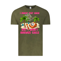 Vintage Olive i might text back Vintage Tee - texasbilliewilder