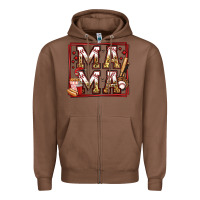 Chestnut baseball mama Zipper Hoodie - Jasminsmagicworld
