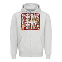 Dove Grey baseball mama Zipper Hoodie - Jasminsmagicworld