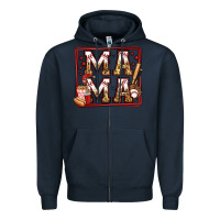 Navy baseball mama Zipper Hoodie - Jasminsmagicworld