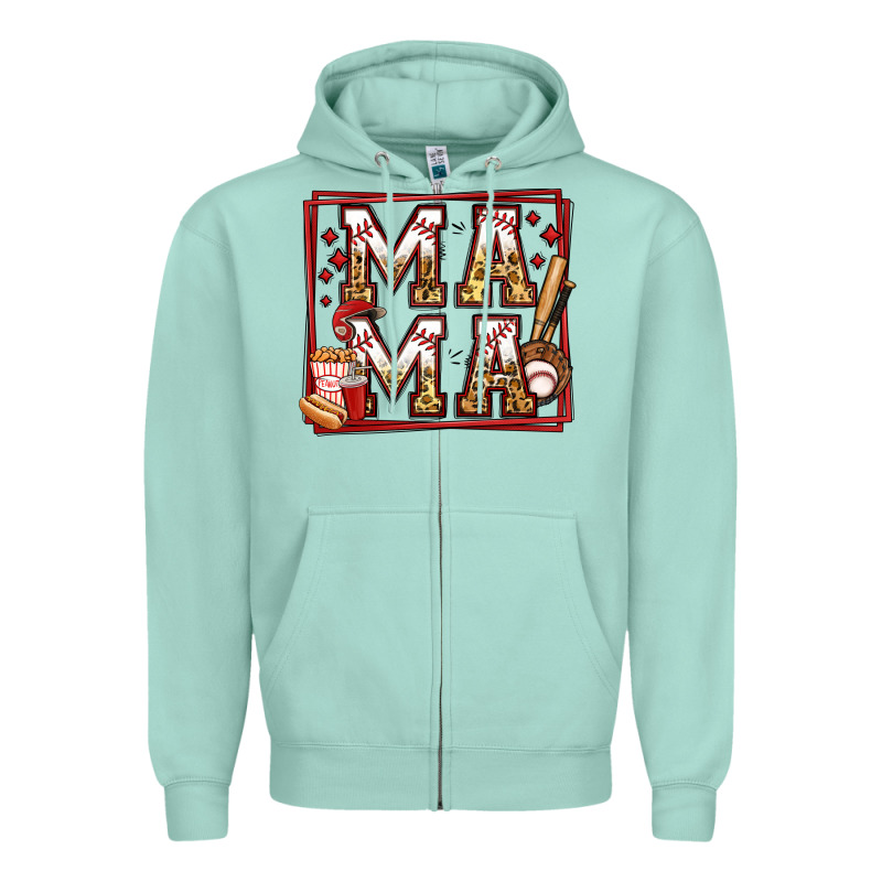 Baseball Mama Zipper Hoodie by Jasminsmagicworld | Teevron