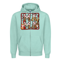 Seafoam baseball mama Zipper Hoodie - Jasminsmagicworld