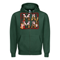 Sports Green baseball mama Zipper Hoodie - Jasminsmagicworld