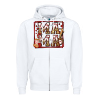 White baseball mama Zipper Hoodie - Jasminsmagicworld