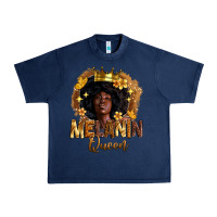 Navy melanin queen Urban Heavy Tee - Zillion Design Studio