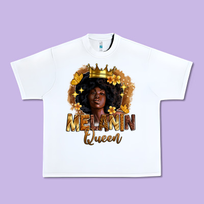 Melanin Queen Urban Heavy Tee Designed By Zillion Design Studio