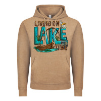 Living On Lake Time Vintage Hoodie | Teevron