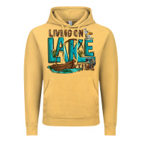 Vintage Mustard living on lake time Vintage Hoodie - texasbilliewilder