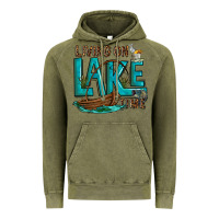 Vintage Olive living on lake time Vintage Hoodie - texasbilliewilder