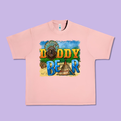 Daddy Bear Native Urban Heavy Tee Designed By Barkaloodesign