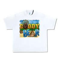 White daddy bear native Urban Heavy Tee - BarkalooDesign