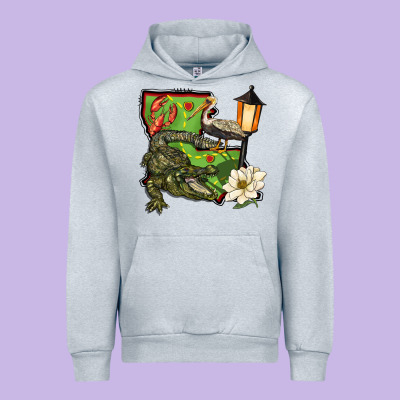 Louisiana State Urban Hoodie Designed By Barkaloodesign