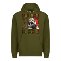 Army Green Dead inside but jolly af Premium Hoodie - NancyCooperArtShop