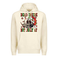 Sandshell Dead inside but jolly af Premium Hoodie - NancyCooperArtShop