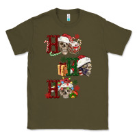 Army Green ho ho ho skull Classic Tee - FaDigitalArtStudio
