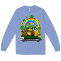Colony Blue st patricks shamrock gold beer truck Long Sleeve Tee - FaDigitalArtStudio