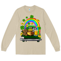 Mushroom st patricks shamrock gold beer truck Long Sleeve Tee - FaDigitalArtStudio