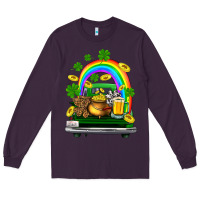 Plum st patricks shamrock gold beer truck Long Sleeve Tee - FaDigitalArtStudio