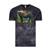 Cloud Black black angus bull with aztec and farm background Vintage Tee - RanaPortraitStore