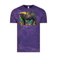 Cloud Purple black angus bull with aztec and farm background Vintage Tee - RanaPortraitStore