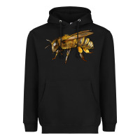 Black Bee Side Heavyweight Hoodie - LillyAllenDesigns