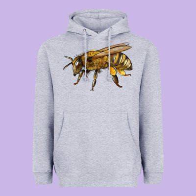 Bee Side Heavyweight Hoodie Designed By Lillyallendesigns