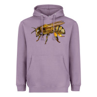 Lavender Bee Side Heavyweight Hoodie - LillyAllenDesigns