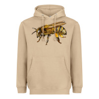 Mushroom Bee Side Heavyweight Hoodie - LillyAllenDesigns
