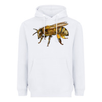 White Bee Side Heavyweight Hoodie - LillyAllenDesigns