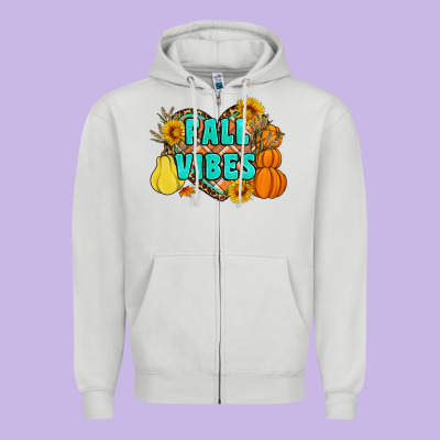 Fall Vibes Zipper Hoodie Designed By Artiststas