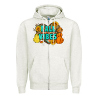 Oatmeal Heather fall vibes Zipper Hoodie - Artiststas