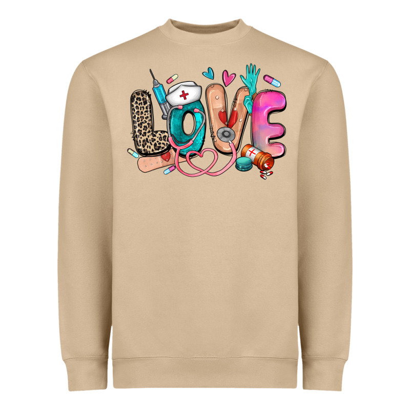 Love Nurse Heavyweight Sweatshirt by Zillion Design Studio | Teevron