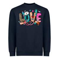 Navy love nurse Heavyweight Sweatshirt - Zillion Design Studio