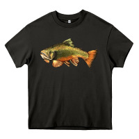 Asphalt leaping brook trout Heavy Core Tee - LillyAllenDesigns