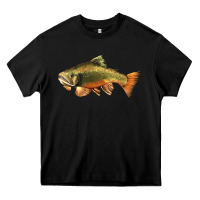 Black leaping brook trout Heavy Core Tee - LillyAllenDesigns