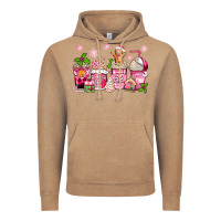 Vintage Coffee pink christmas coffee cups Vintage Hoodie - Zillion Design Studio