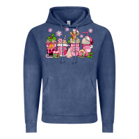 Vintage Denim pink christmas coffee cups Vintage Hoodie - Zillion Design Studio