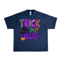 Navy Trick or Treat Urban Heavy Tee - texasbilliewilder