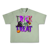 Oil Green Trick or Treat Urban Heavy Tee - texasbilliewilder