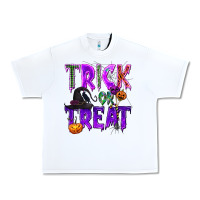 White Trick or Treat Urban Heavy Tee - texasbilliewilder