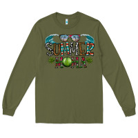Army Green summer mama Long Sleeve Tee - CowhideDigitalArt