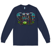Navy summer mama Long Sleeve Tee - CowhideDigitalArt