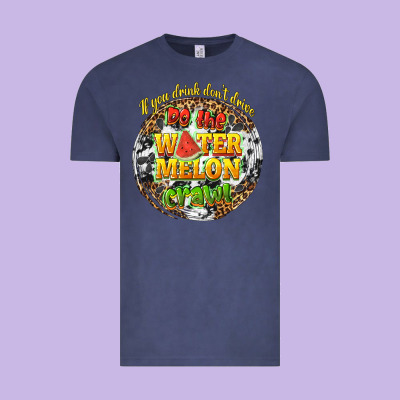 If You Drink Dont Drive Do The Watermelon Crawl Vintage Tee Designed By Texasbilliewilder