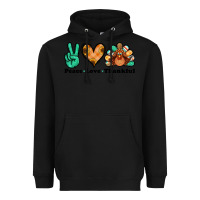 Black peace love thankful turkey Heavyweight Hoodie - Jasminsmagicworld