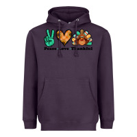 Plum peace love thankful turkey Heavyweight Hoodie - Jasminsmagicworld