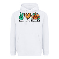 White peace love thankful turkey Heavyweight Hoodie - Jasminsmagicworld