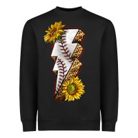 Black sport baseball  lightning bolt Heavyweight Sweatshirt - texasbilliewilder