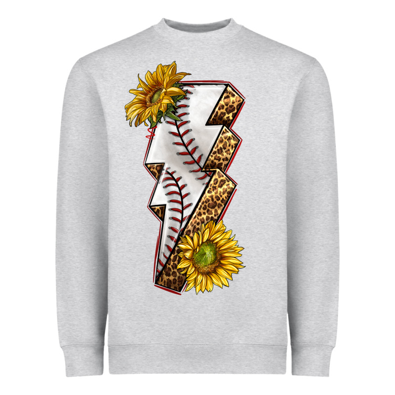 Sport Baseball  Lightning Bolt Heavyweight Sweatshirt by texasbilliewilder | Teevron