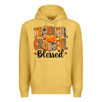 Antique Gold Thankful Grateful Blessed Premium Hoodie - MaliasSmallBusiness
