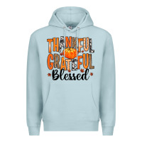 Blue Mist Thankful Grateful Blessed Premium Hoodie - MaliasSmallBusiness